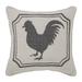 VHC Brands Finders Keepers Rooster Silhouette Pillow 6x6 Polyester/Polyfill/Cotton in Gray/White | 6 H x 6 W x 3 D in | Wayfair 84350