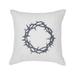 VHC Brands Risen Crown of Thorns Pillow 6x6 Polyester/Polyfill blend in Gray/White | 6 H x 6 W x 3 D in | Wayfair 84938