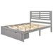 Latitude Run® Markest Full/Double Solid Wood Storage Slat Headboard Bed Wood in Gray | 40.6 H x 54.1 W x 75 D in | Wayfair