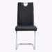 Ivy Bronx Kedrin Back Side Chair Dining Chair Faux Leather/Upholstered/Metal in Black | 39.4 H x 19.3 W x 16.9 D in | Wayfair