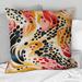 East Urban Home Multicolor Urban Elegance III - Geometric Printed Throw Pillow /Polyfill blend in Black/Pink/Yellow | 16 H x 16 W x 5 D in | Wayfair