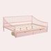 Red Barrel Studio® Prina Solid Wood Daybed Wood in Pink | 32.3 H x 82 W x 75.8 D in | Wayfair 24460DAEA5CB42788E06241E757DCADE