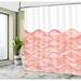 East Urban Home Ocean Shower Curtain Sea Waves Ocean Pattern Art Polyester in Pink | 84 H x 69 W in | Wayfair 089C5BD8F7944EB08A8F90FEF27783A8