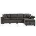 Black Reclining Sectional - Latitude Run® 109.8"L-shaped Couch Sectional Sofa w/ Storage Chaise, Cup Holder & USB Ports Chenille | Wayfair