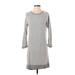 Club Monaco Casual Dress - Shift: Gray Solid Dresses - Women's Size X-Small