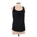 Lululemon Athletica Active Tank Top: Black Stripes Activewear - Women's Size 8