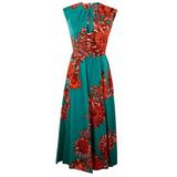 Cutout Floral-print Cotton-poplin Maxi Dress