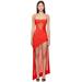 Red Asymmetric Midi Dress