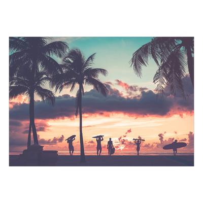 Tropical Seaview Non-pasted Wallpaper Wall Mural - Surfing At Sunset