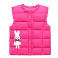 DkinJom Child Kids Toddler Baby Boys Girls Sleeveless Cute Cartoon Winter Solid Coats Jacket Reversible Vest Outer Outwear Outfits
