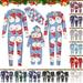 Shldybc Christmas Pajamas for Family for Kids Christmas Holiday Pjs Matching Sets Plaid Onesie Christmas Sleepwear Jumpsuit Reindeer Xmas Snowflake Snowman Elks Santa Outfit Home wear 3T Pajamas