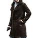 Cathalem Adult Coat Toddler Coats Tan Workout Jacket Winter Coat Lapel Long Sleeve Padded Leather Jacket Vintage Thick Coat Sheepskin 3xl (Coffee L)