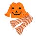 GERsome Baby Boy Girls Halloween Pants Outfits Long Shirts Pumpkin Sweatshirt Pants Infant Fall Halloween Clothes Set