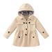 Frostluinai Savings Clearance 2023! Winter Coats for Kids Baby Boys Girls 2023! Toddler Kids Baby Boys Girls Fashion Solid Color Windproof Jacket Detachable Hooded Windbreaker Coat Infant Outerwear