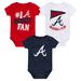 Newborn & Infant Fanatics Branded Atlanta Braves Fan Pennant 3-Pack Bodysuit Set