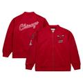 Men's Mitchell & Ness Red Chicago Bulls Hardwood Classics Vintage Logo Full-Zip Bomber Jacket