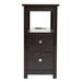 Transitional Wooden 2-Drawer Nightstand with USB Charging Station