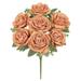 Set of 2 Deluxe Cafe Artificial Elegant Rose Flower Stem Bush Bouquet 17in - 17" L x 10" W x 10" DP