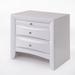 Transitional Wooden Nightstand with 2 Drawers and 1 Pull Out Tray