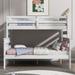 Twin over Full Bunk Bed Convertible 2 Platform Bed - White