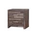 Rustic Transitional Assembled Wooden 2-Drawers Nightstand with Sled Base