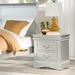 Solid Wood 2-Drawers Nightstands with Metal Handle