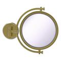 Allied Brass 8-inch Wall Mounted 4x Magnification Makeup Mirror Satin Brass