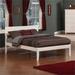 Full Solid Wood Platform Bed in White