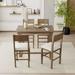 Farmhouse Counter Height 5-Piece Dining Table Set Brown