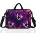 17-Inch to 17.3-Inch Neoprene Laptop Shoulder Messenger Bag Case Sleeve For 16 16.5 17 17.3 Inch Acer/Asus/Dell/Lenovo/HP/Macbook (Purple Butterfly)