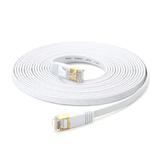 Pristin Network cable Ethernet Cable Copper 7 Ethernet Cable Internet Network LAN Speed 600Mhz Flat LAN Patch White Flat Internet Network Cable Copper Speed mewmewcat QISUO Network Cable Cat