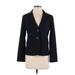 Banana Republic Factory Store Blazer Jacket: Short Black Print Jackets & Outerwear - Women's Size 4 Petite