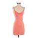 Wilfred Free Casual Dress - Bodycon: Orange Solid Dresses - Women's Size Small