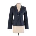 Ann Taylor Factory Wool Blazer Jacket: Short Blue Jackets & Outerwear - Women's Size 4 Petite