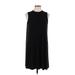 Tiana B. Casual Dress - Shift Crew Neck Sleeveless: Black Print Dresses - Women's Size Large