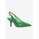 Wide Width Women's Vanani Pump by J. Renee in Patent Green (Size 13 W)