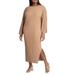 Plus Size Women's Wide Sleeve Maxi Sweater Dress by ELOQUII in Earthy Mocha (Size 14/16)