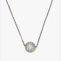 Kate Spade Jewelry | Kate Spade - Razzle Dazzle Glitter Ball Silver 9” Chain Necklace, With Logo | Color: Silver | Size: Os