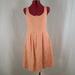 Nine West Dresses | Nine West Coral Pleated Casual Tank Dress With Gold Stamped Pattern Size 6 | Color: Gold/Pink | Size: 6