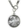 Gucci Jewelry | Gucci Flora Sterling Silver Horsebit Pendant Etched Flowers Butterfly! | Color: Black/Silver | Size: Os