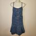 Madewell Dresses | Madewell Denim Spaghetti Strap Dress With Button Front Size 6 | Color: Blue | Size: 6