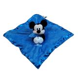 Disney Toys | Disney Babies Mickey Mouse Blue Crinkle Rattle Security Blanket Lovie Lovey | Color: Blue | Size: Osbb