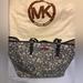 Michael Kors Bags | Michael Kors Navy Floral Jet Set Tote Bag | Color: Blue/Silver | Size: Approx 20”W X 10”H X 7”D Strap 10” Drop