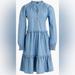 J. Crew Dresses | J. Crew Factory, Chambray Ruffle Mini Dress | Color: Blue | Size: 12