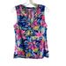 Lilly Pulitzer Tops | Lilly Pulitzer Medium Blue/Multi Print Sleeveless Button Neck Cotton Top $68 | Color: Blue/Pink | Size: M