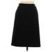 Ann Taylor LOFT Casual Midi Skirt Calf Length: Black Solid Bottoms - Women's Size Large