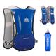 TRIWONDER Hydration Pack Backpack 5L Running Vest Marathon Race Water Backpack Cycling Hydration Vest for Men Women (Blue - with 500ml Water Bottle)