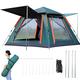 Automatic Pop-Up Tent with Moisture-proof Mat, Instant Camping Tent, Waterproof& Windproof&UV Protection Instant Tent Suitable for Outdoor and Hiking Traveling