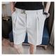 Pleated Shorts Men Summer Shorts Casual Shorts Work Wear Clothes Breathable Comfort Slim Fit