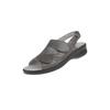 Sandale NATURAL FEET "Cornelia", Damen, Gr. 35, grau, Lederimitat, casual, Schuhe, mit bequemem Sola-Stretch
